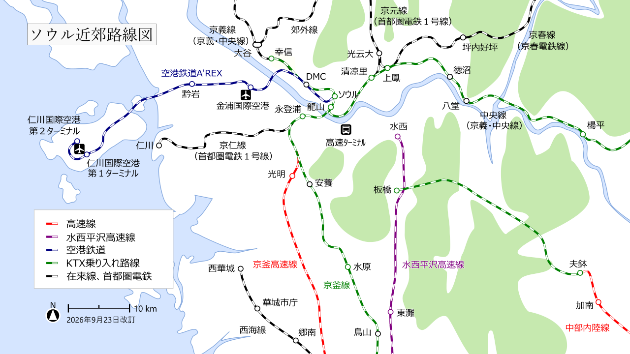 ソウル近郊路線図